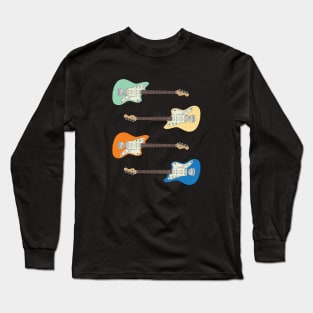 Offset Style Electric Guitar Colors Pack Long Sleeve T-Shirt